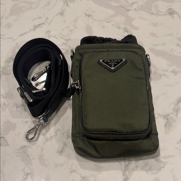Prada Green and Black Belt Bag with Durable Design - Picture 1 of 14